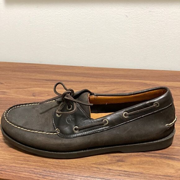 Timberland Men’s 2-Eye Boat Shoe in Smooth Leather & Suede. Size 13 M. - Picture 3 of 9